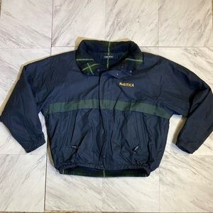 Vintage Nautica reversible fleece line jacket